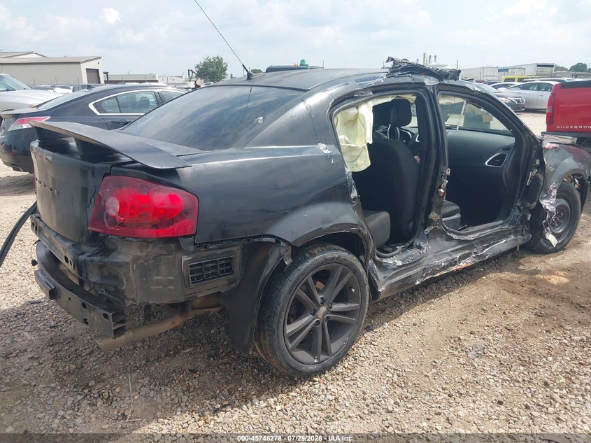 Vin: 1c3cdzag3dn748420, lot: 46244982, dodge avenger se v6 20134