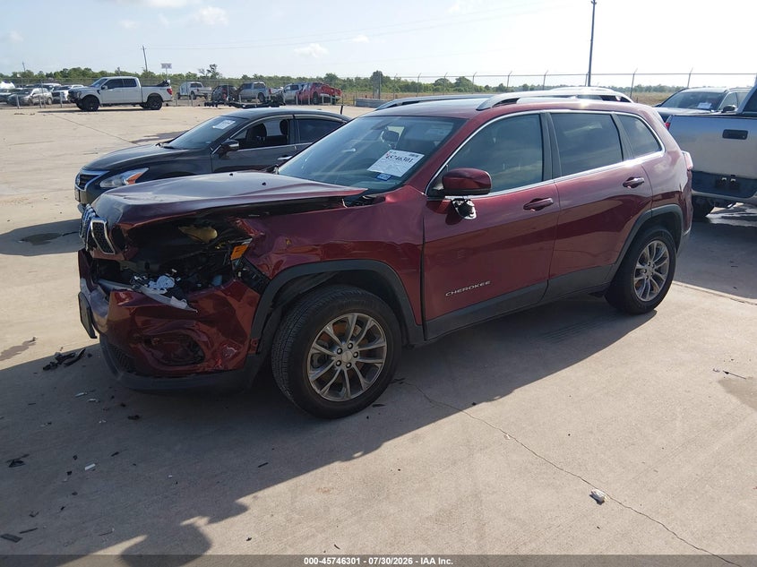 Vin: 1c4pjllb2ld555863, lot: 46245005, jeep cherokee latitude plus fwd 20202