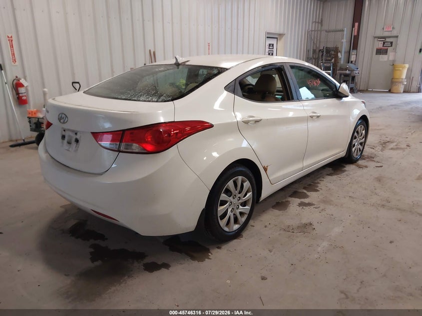 Vin: 5npdh4ae3dh174603, lot: 46245020, hyundai elantra gls 20134