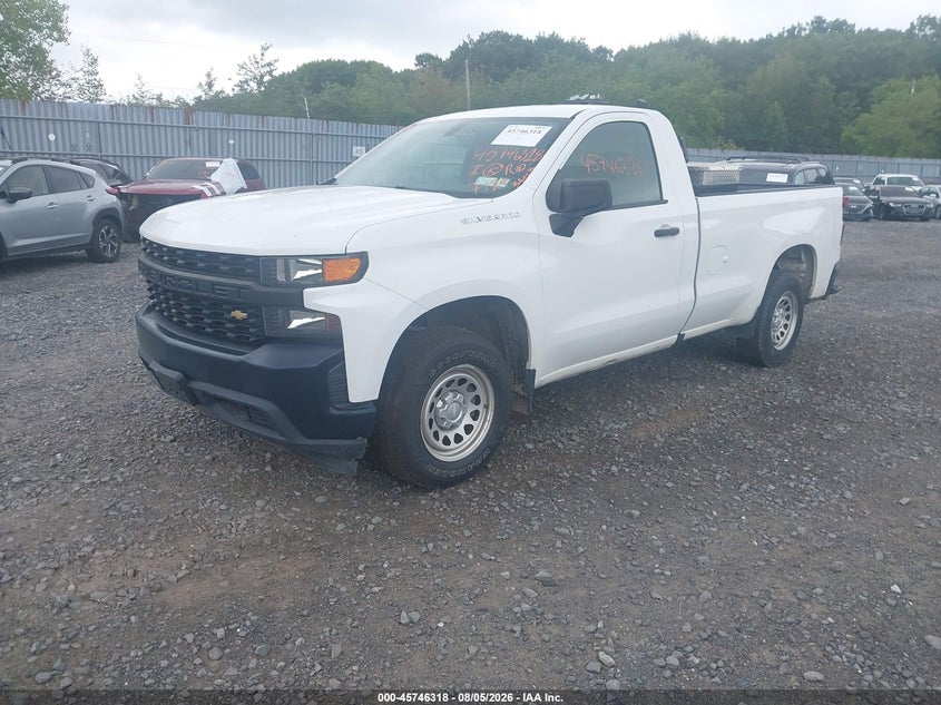 Vin: 3gcnwaef3lg213919, lot: 46245021, chevrolet silverado 1500 2wd  long bed wt 20202