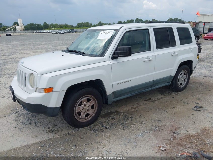Vin: 1j4nt1ga2bd285372, lot: 46245071, jeep patriot sport 20112