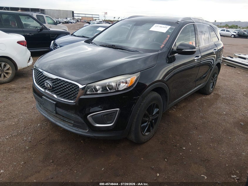 Vin: 5xypg4a31jg339632, lot: 46245148, kia sorento 2.4l lx 20182