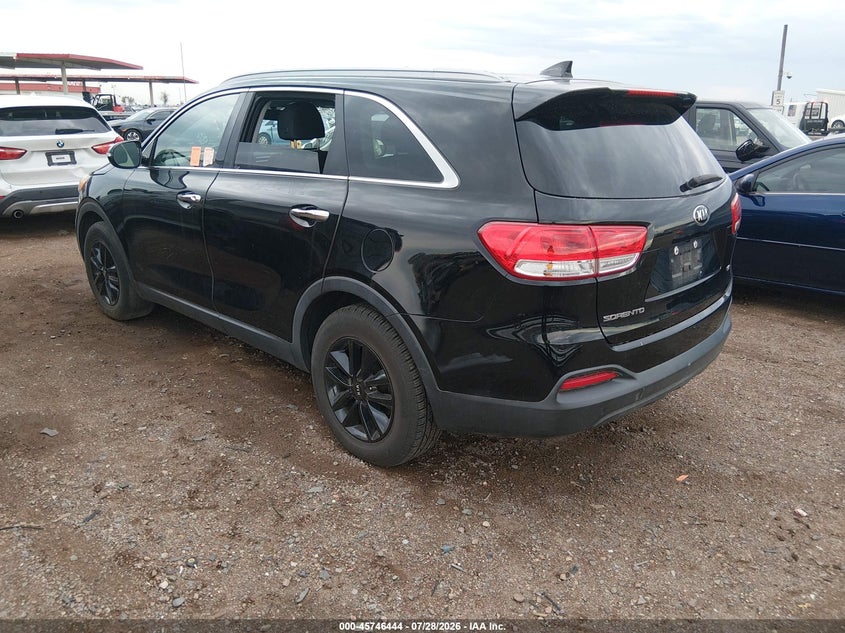 Vin: 5xypg4a31jg339632, lot: 46245148, kia sorento 2.4l lx 20183