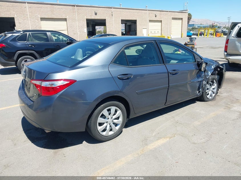 Vin: 5yfburhe5gp392491, lot: 46245166, toyota corolla le 20164