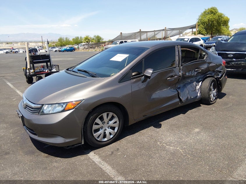 Vin: 19xfb2f51ce322564, lot: 46245176, honda civic lx 20122