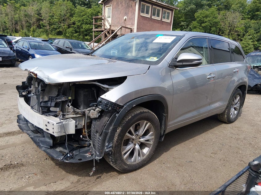 Vin: 5tdbkrfh7fs127290, lot: 46245216, toyota highlander le plus v6 20152