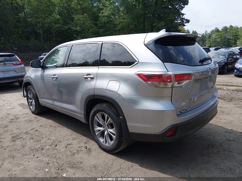 Vin: 5tdbkrfh7fs127290, lot: 46245216, toyota highlander le plus v6 20153