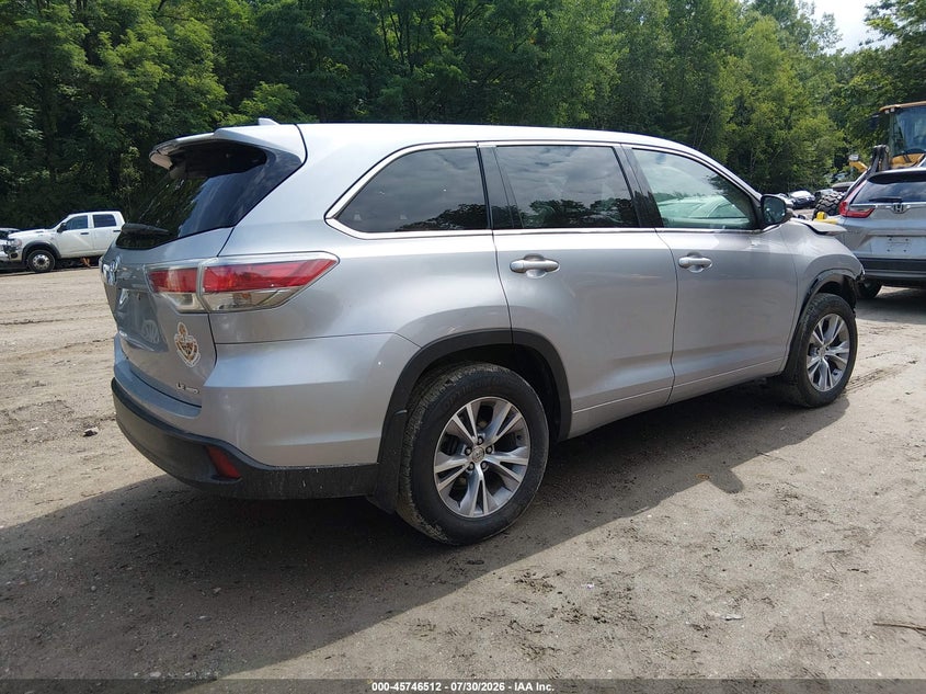 Vin: 5tdbkrfh7fs127290, lot: 46245216, toyota highlander le plus v6 20154
