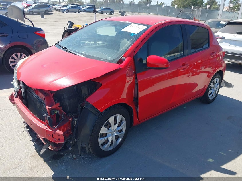 Vin: jtdktud38cd535618, lot: 46245229, toyota yaris le 20122