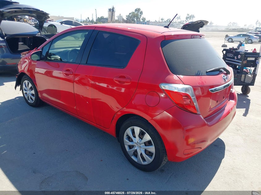 Vin: jtdktud38cd535618, lot: 46245229, toyota yaris le 20123