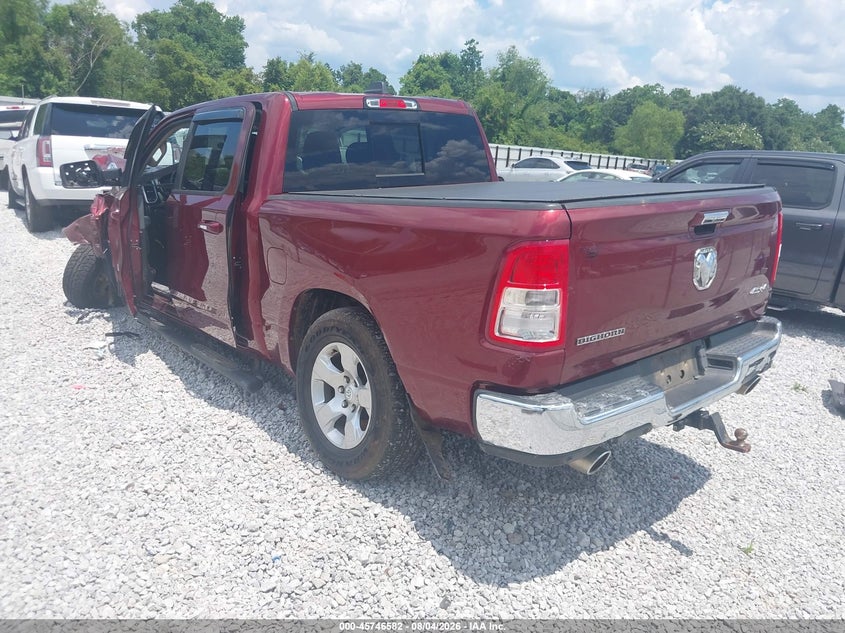 Vin: 1c6srfft1kn668583, lot: 46245286, ram 1500 big horn/lone star  4x4 5'7 box 20193