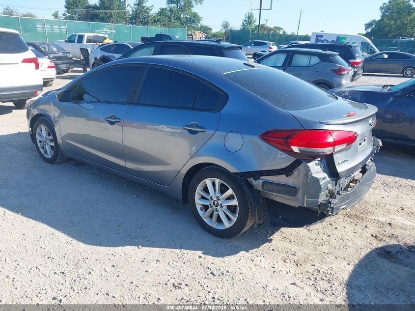 Vin: 3kpfl4a72he060627, lot: 46245348, kia forte s 20173