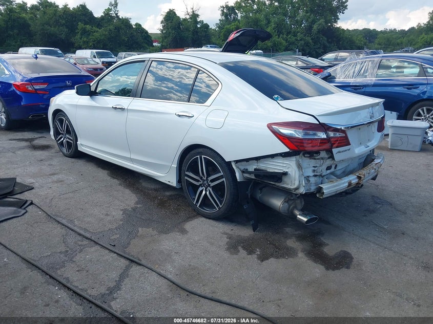 Vin: 1hgcr2f54ga211144, lot: 46245385, honda accord sport 20163