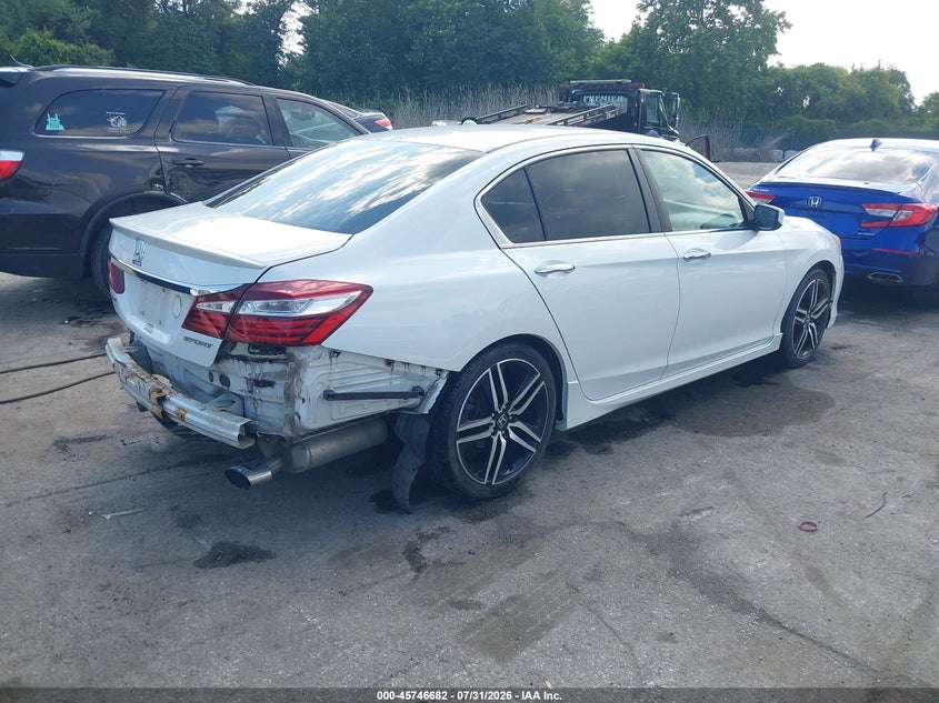 Vin: 1hgcr2f54ga211144, lot: 46245385, honda accord sport 20164