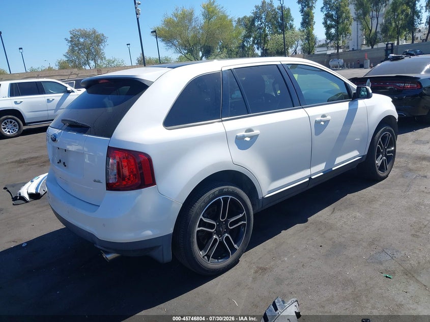 Vin: 2fmdk3jc7dbb01882, lot: 46245508, ford edge sel 20134