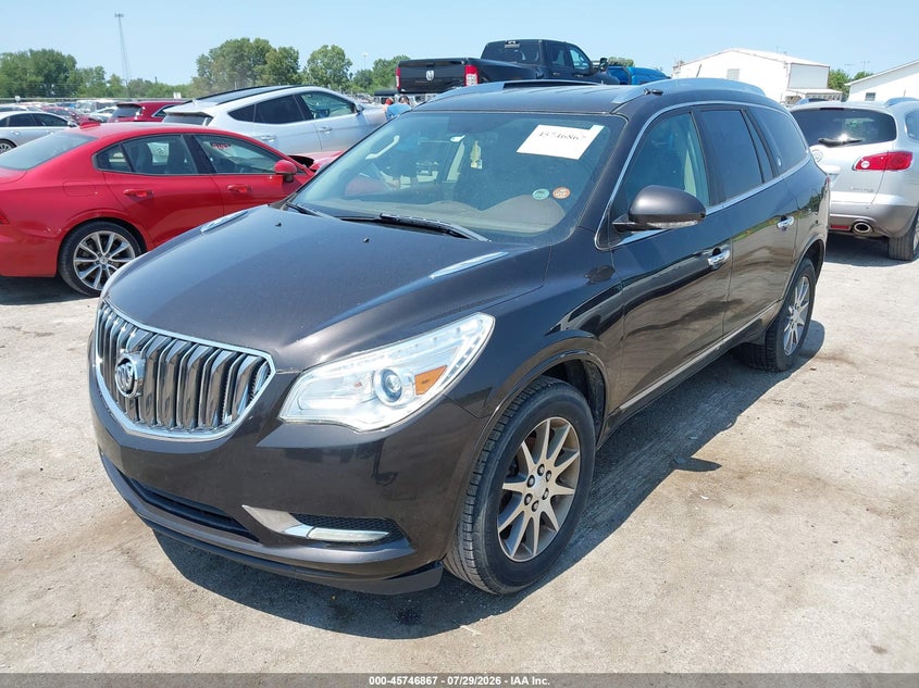 Vin: 5gakrbkd8ej117211, lot: 46245571, buick enclave leather 20142