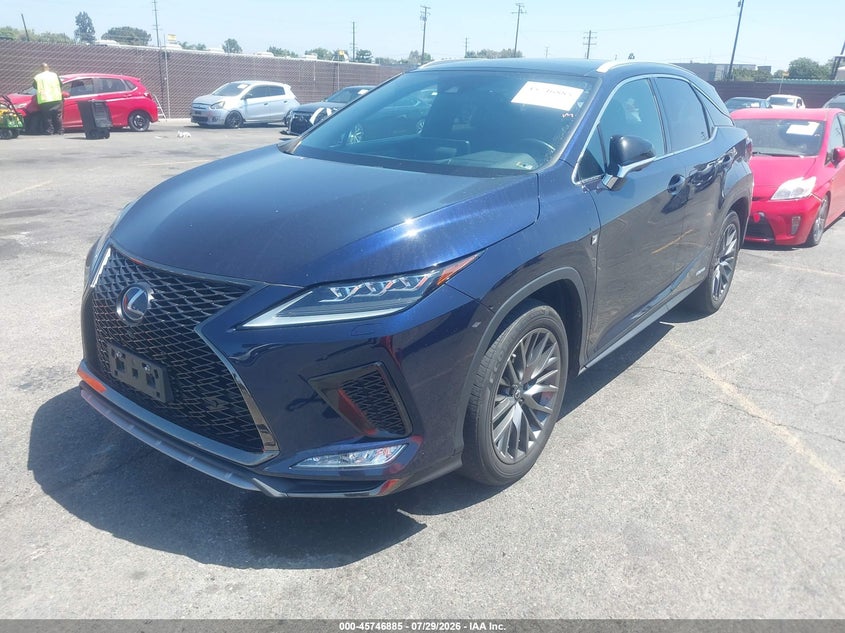 Vin: 2t2ygmda4nc084129, lot: 46245589, lexus rx 450h f sport handling 20222