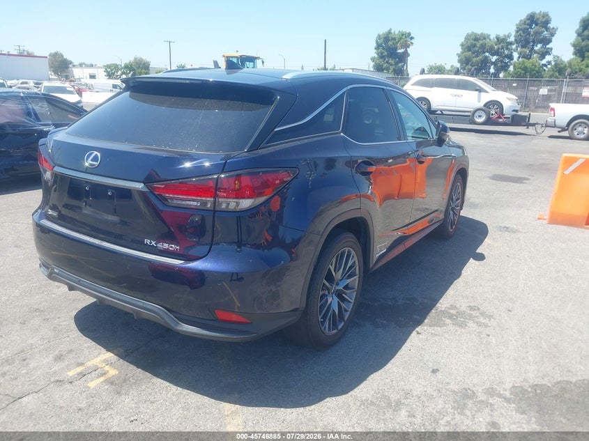 Vin: 2t2ygmda4nc084129, lot: 46245589, lexus rx 450h f sport handling 20224