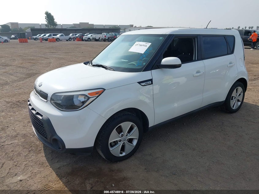 Vin: kndjn2a25g7390922, lot: 46245620, kia soul 20162