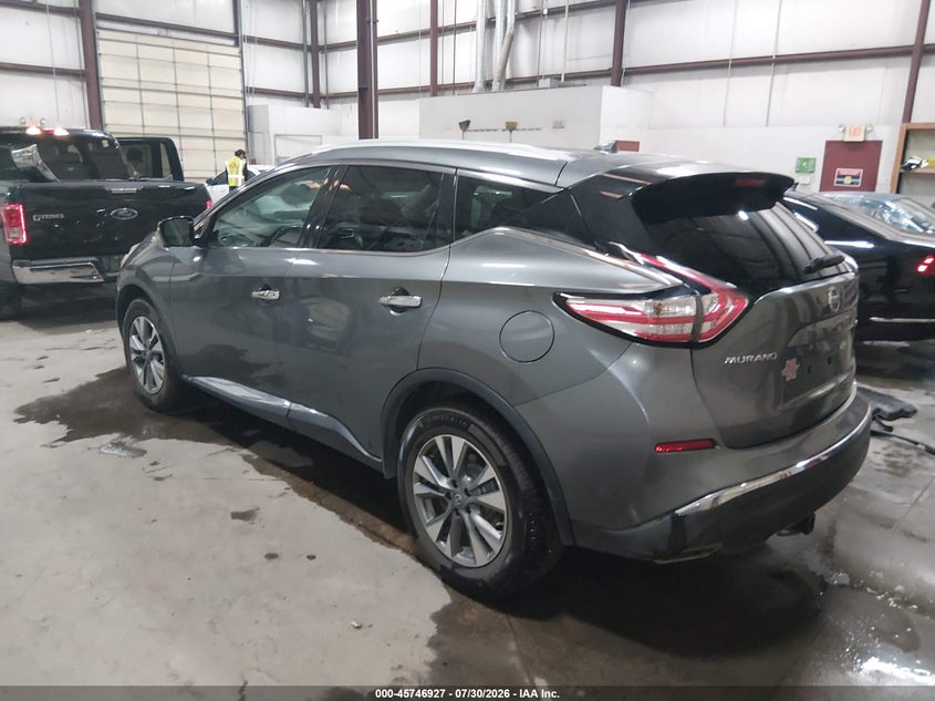 Vin: 5n1az2mh8fn225697, lot: 46245631, nissan murano sl 20153