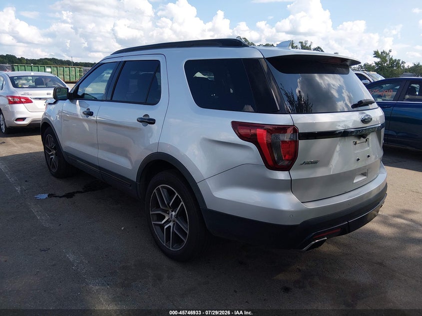 Vin: 1fm5k8gt6ggc97285, lot: 46245637, ford explorer sport 20163