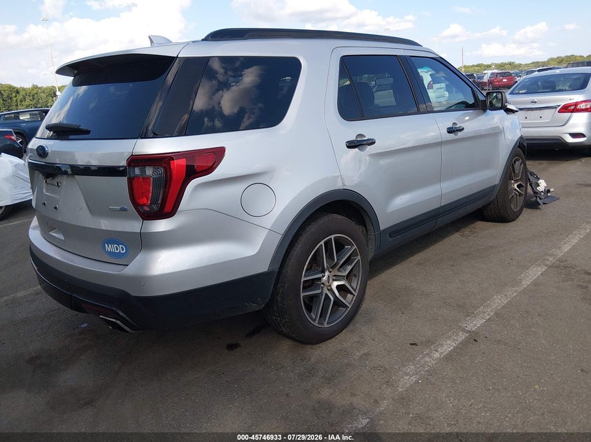 Vin: 1fm5k8gt6ggc97285, lot: 46245637, ford explorer sport 20164