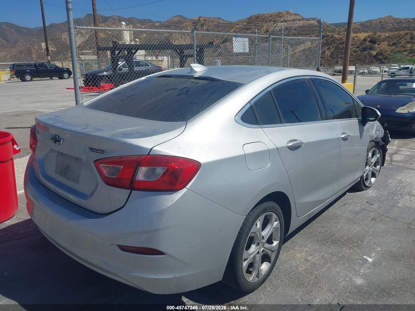 Vin: 1g1bf5sm6j7107625, lot: 46245950, chevrolet cruze premier auto 20184