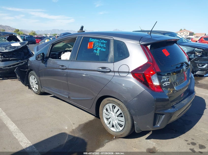 Vin: 3hggk5h58fm778995, lot: 46245986, honda fit lx 20153