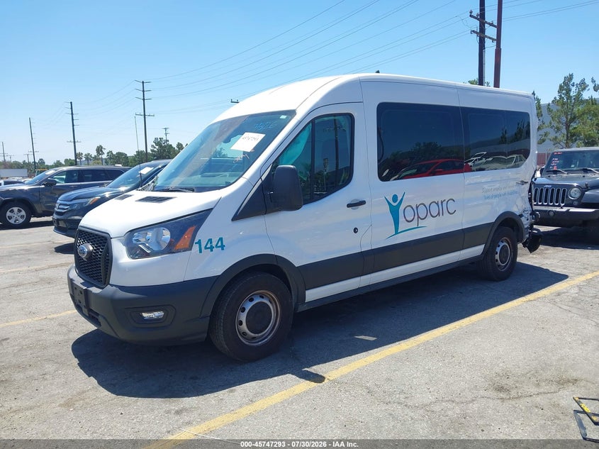 Vin: 1fbax2c84pkb89638, lot: 46245997, ford transit-350 passenger van xl 20232