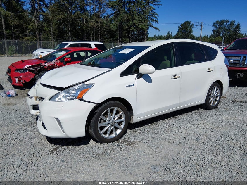 Vin: jtdzn3eu9ej002725, lot: 46246076, toyota prius v five 20142