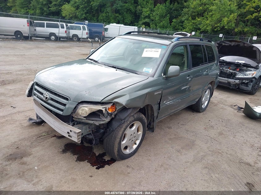 2006 Toyota Highlander, Front End, IAAI, VIN JTEEP21A460148144 — photo 2