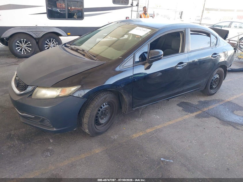 2015 Honda Civic, Удар сзади, IAAI, VIN 19XFB2F51FE707501 — фото 2