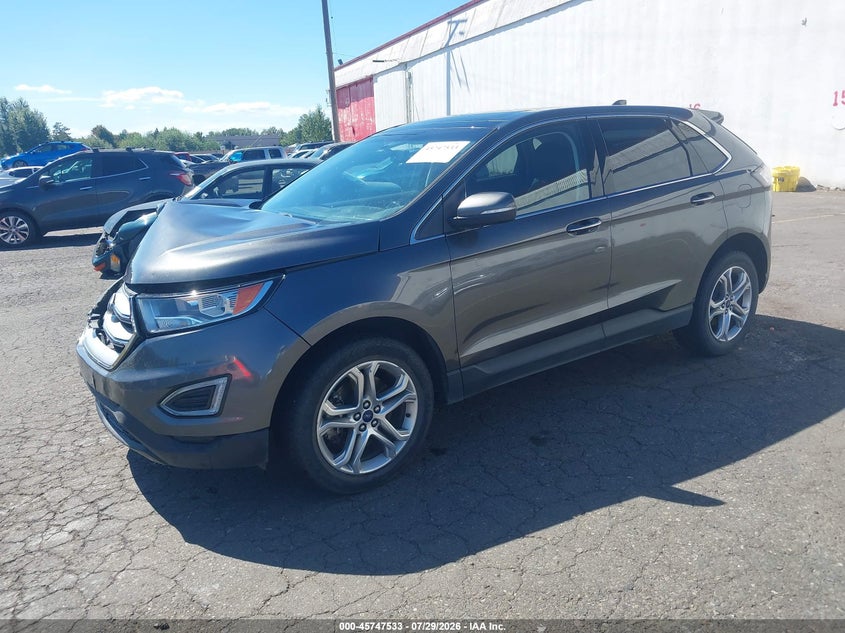 Vin: 2fmpk4k92hbb89946, lot: 46246237, ford edge titanium 20172