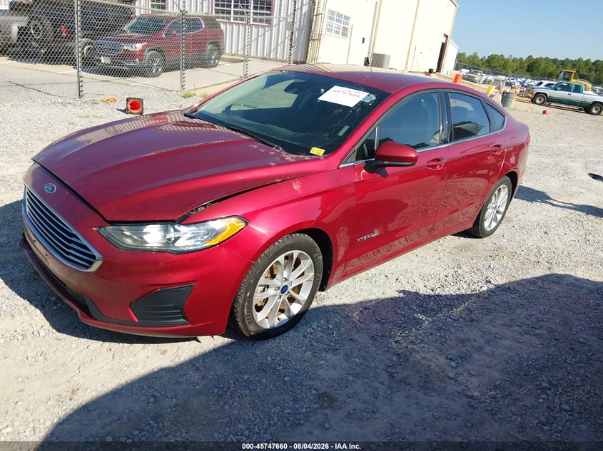 Vin: 3fa6p0lu9kr256571, lot: 46246364, ford fusion hybrid se 20192