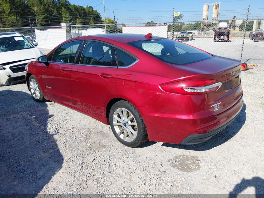 Vin: 3fa6p0lu9kr256571, lot: 46246364, ford fusion hybrid se 20193