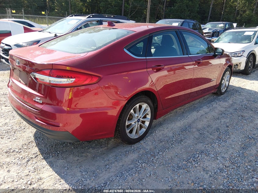 Vin: 3fa6p0lu9kr256571, lot: 46246364, ford fusion hybrid se 20194