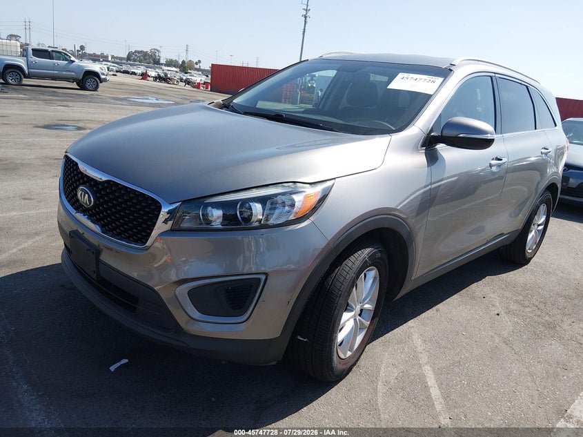 Vin: 5xypg4a37gg043393, lot: 46246432, kia sorento 2.4l lx 20162