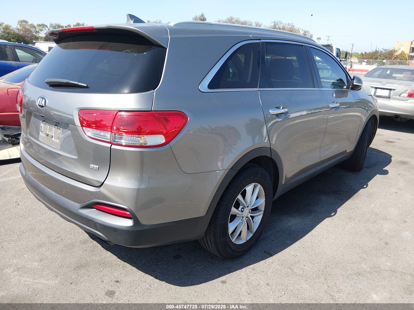 Vin: 5xypg4a37gg043393, lot: 46246432, kia sorento 2.4l lx 20164