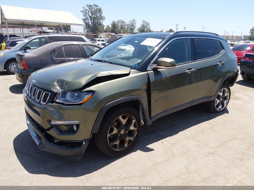 Vin: 3c4njdcb0kt827803, lot: 46246471, jeep compass limited 4x4 20192