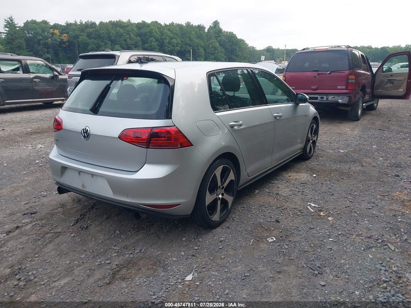 Vin: 3vw4t7au9gm070619, lot: 46246515, volkswagen golf gti s 4-door 20164