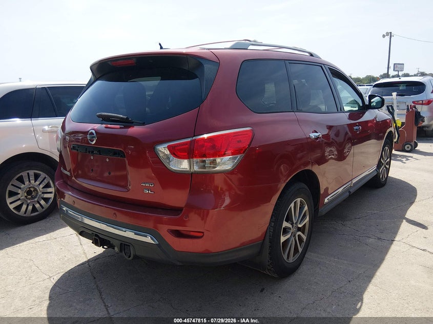 Vin: 5n1ar2mm4ec608415, lot: 46246519, nissan pathfinder sl 20144