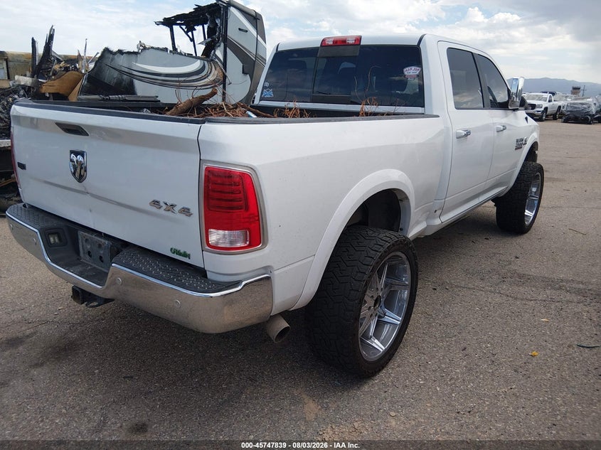 Vin: 3c6ur5flxhg559494, lot: 46246543, ram 2500 laramie  4x4 6'4 box 20174