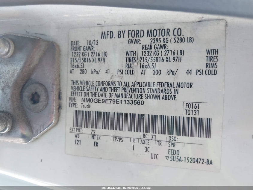 2014 FORD TRANSIT CONNECT XL · Photo 9