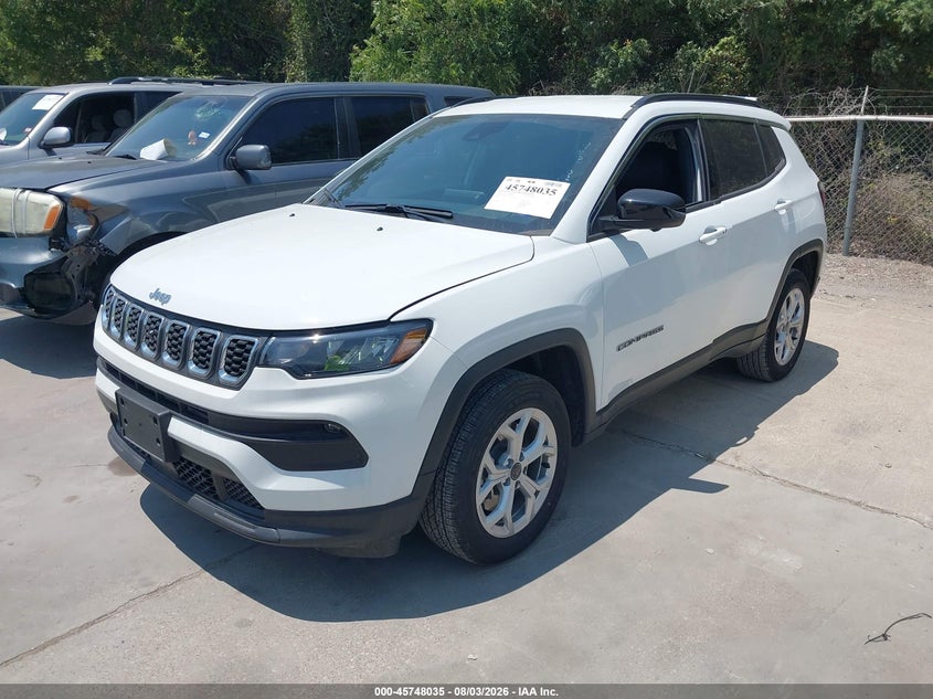 Vin: 3c4njdbn2st623483, lot: 46246757, jeep compass latitude 4x4 20252