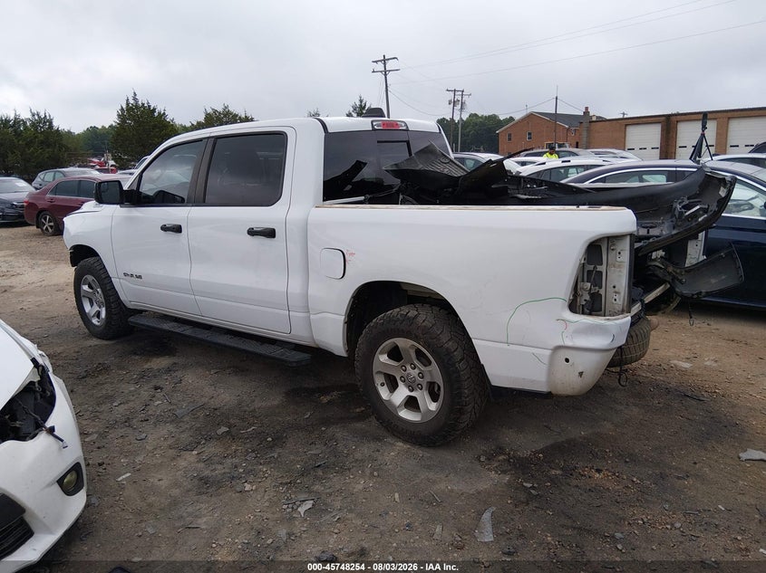 Vin: 1c6srfgt4kn605346, lot: 46246975, ram 1500 tradesman  4x4 5'7 box 20193