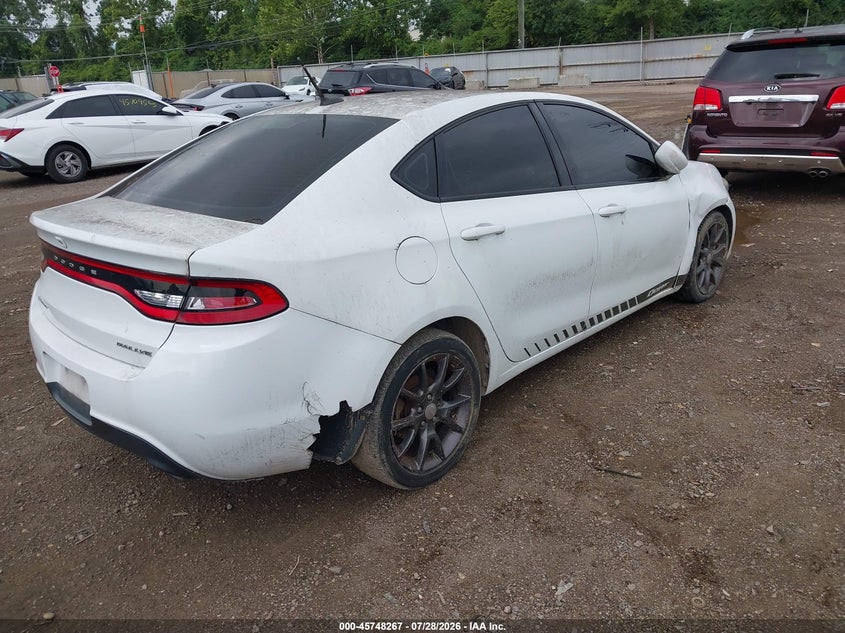 Vin: 1c3cdfbbxfd316210, lot: 46246989, dodge dart sxt 20154