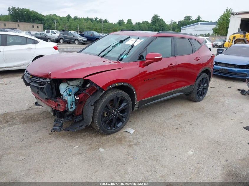 Vin: 3gnkbjrs4ks579638, lot: 46246999, chevrolet blazer rs 20192