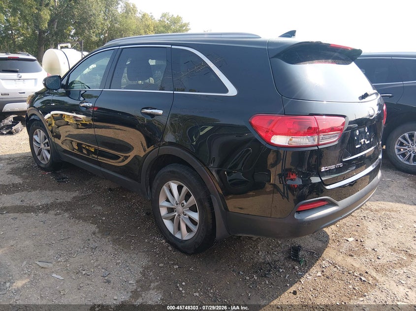 Vin: 5xypg4a37hg263229, lot: 46247025, kia sorento 2.4l lx 20173