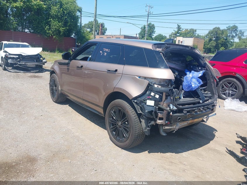 Vin: salzl2fx5rh250100, lot: 46247108, land rover range rover evoque dynamic se 20243