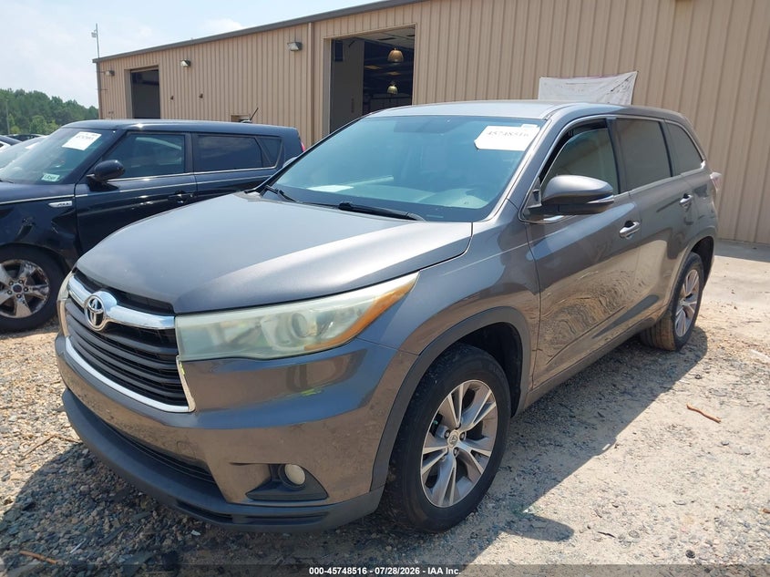 Vin: 5tdzkrfh7fs051455, lot: 46247238, toyota highlander le plus v6 20152